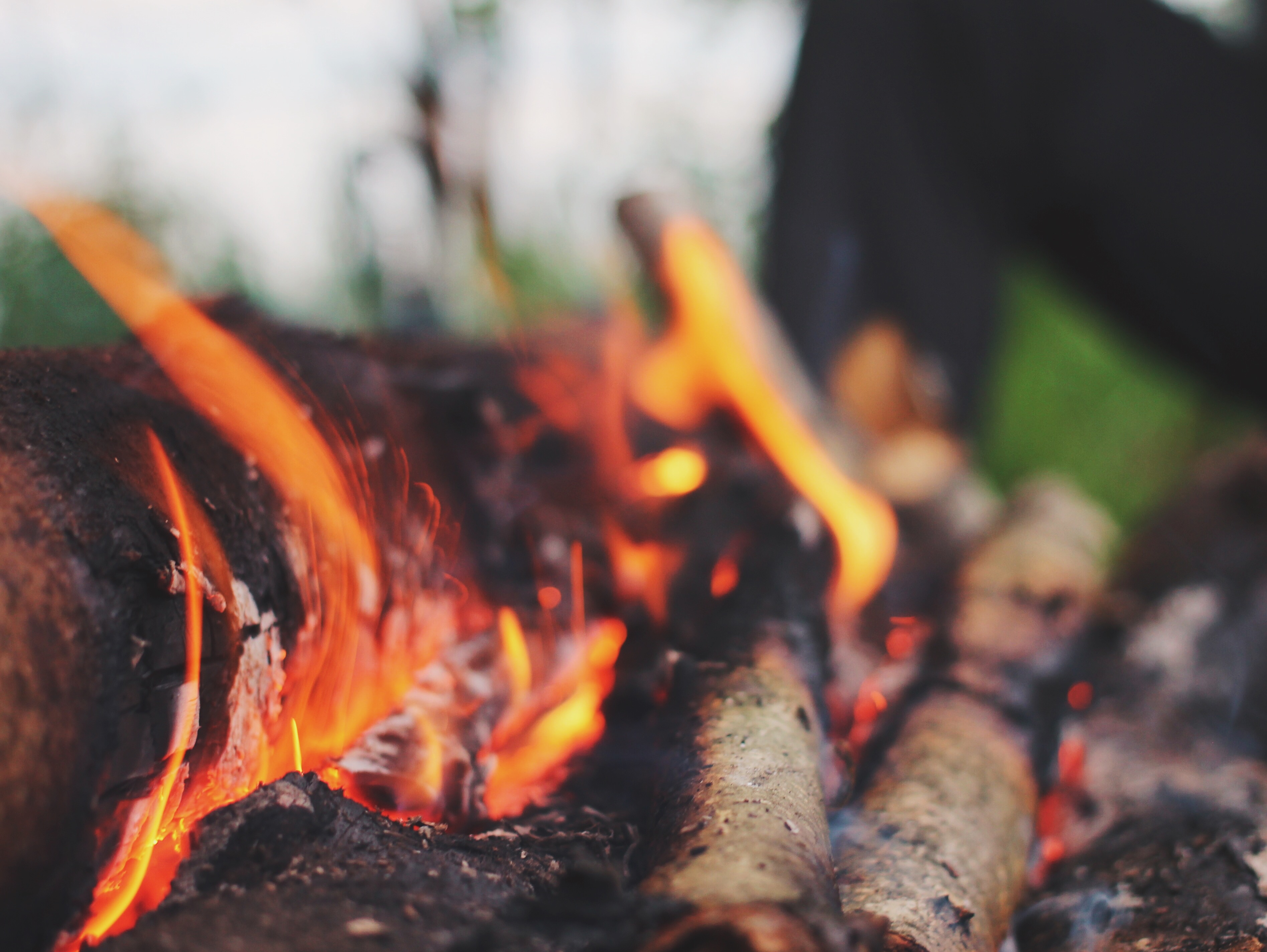 bonfire, fire, flames, wood, heat - temperature, flame