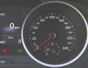 black car speedometer thumbnail