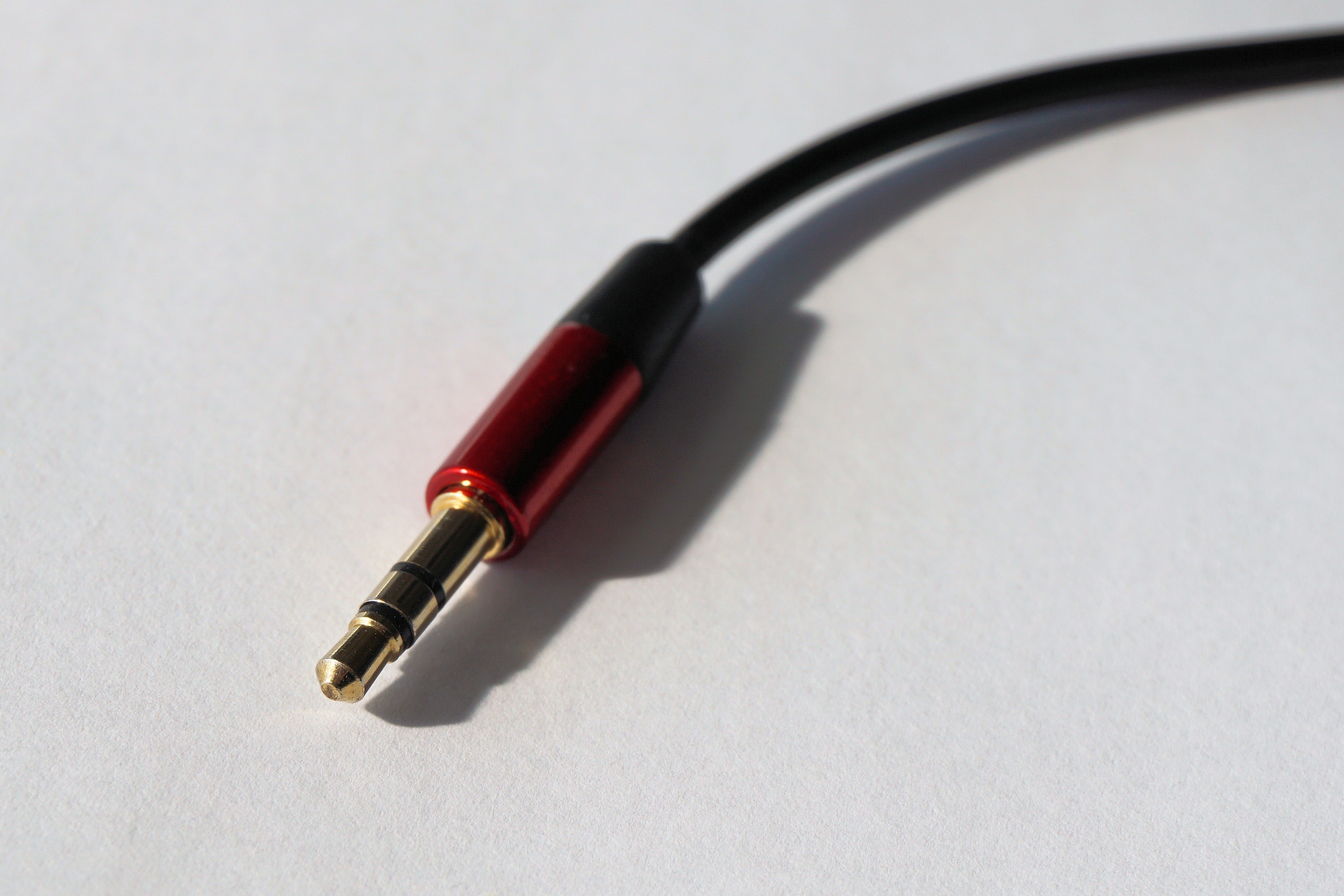 red and black audio cable