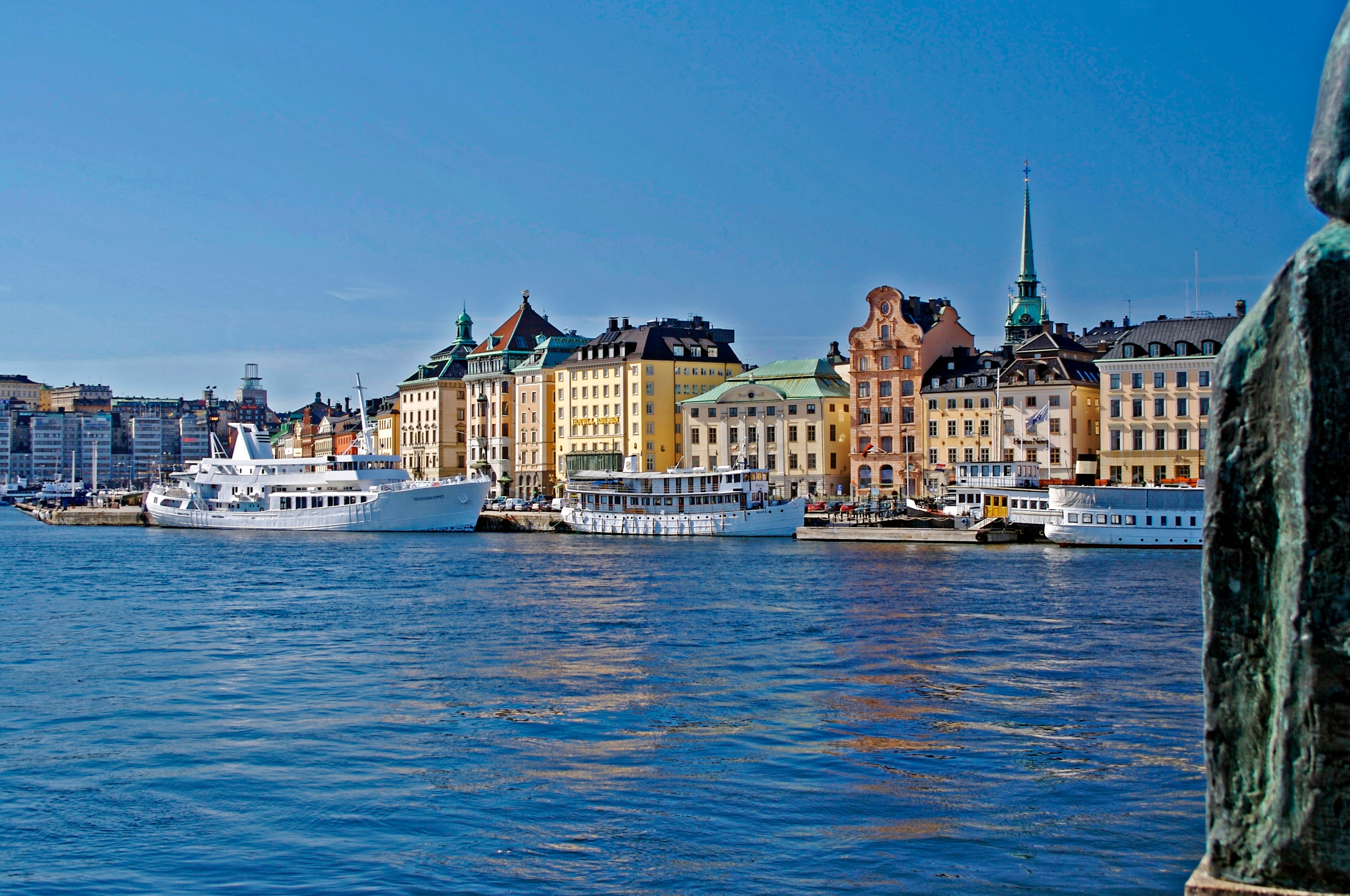 City, Swedish, Stockholm, Europe, Sweden, nautical vessel, water