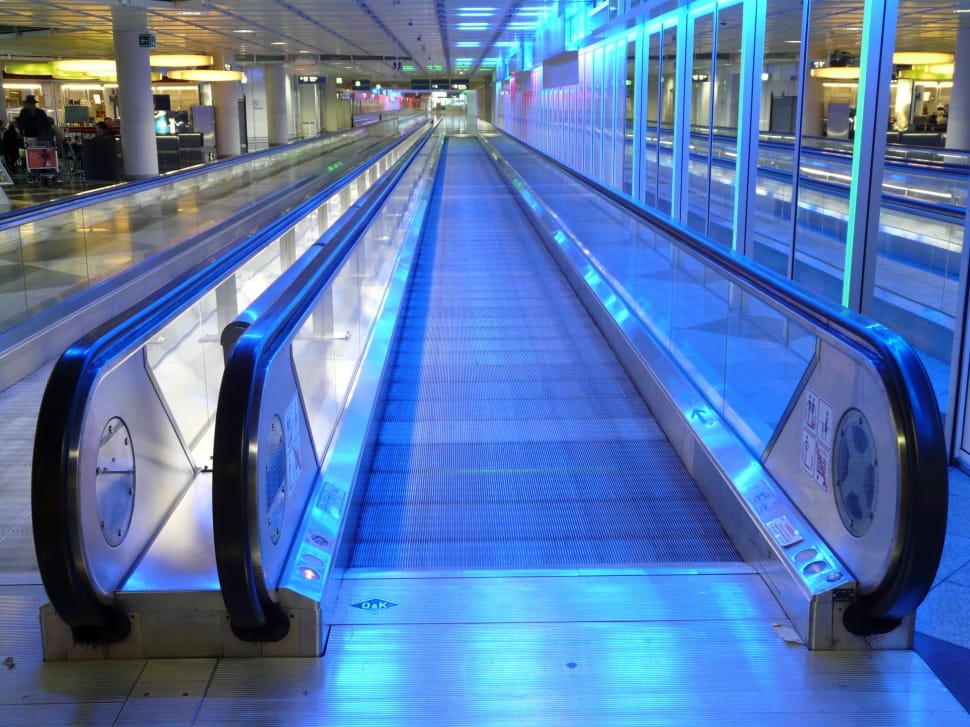 Moving Walkway, Inlet Place, illuminated, transportation preview