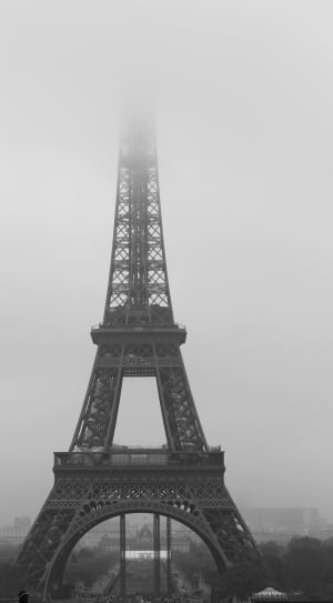 gray scale photography of Eiffel tower thumbnail