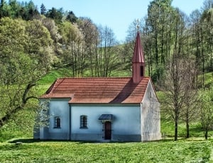 Scenic, Germany, Landscape, Church, tree, house thumbnail
