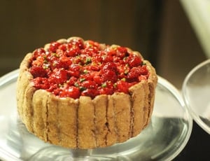 brown and red strawberry cake thumbnail