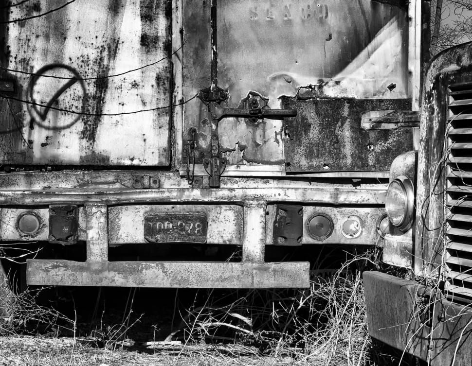 gray scale photo of utility trailer preview