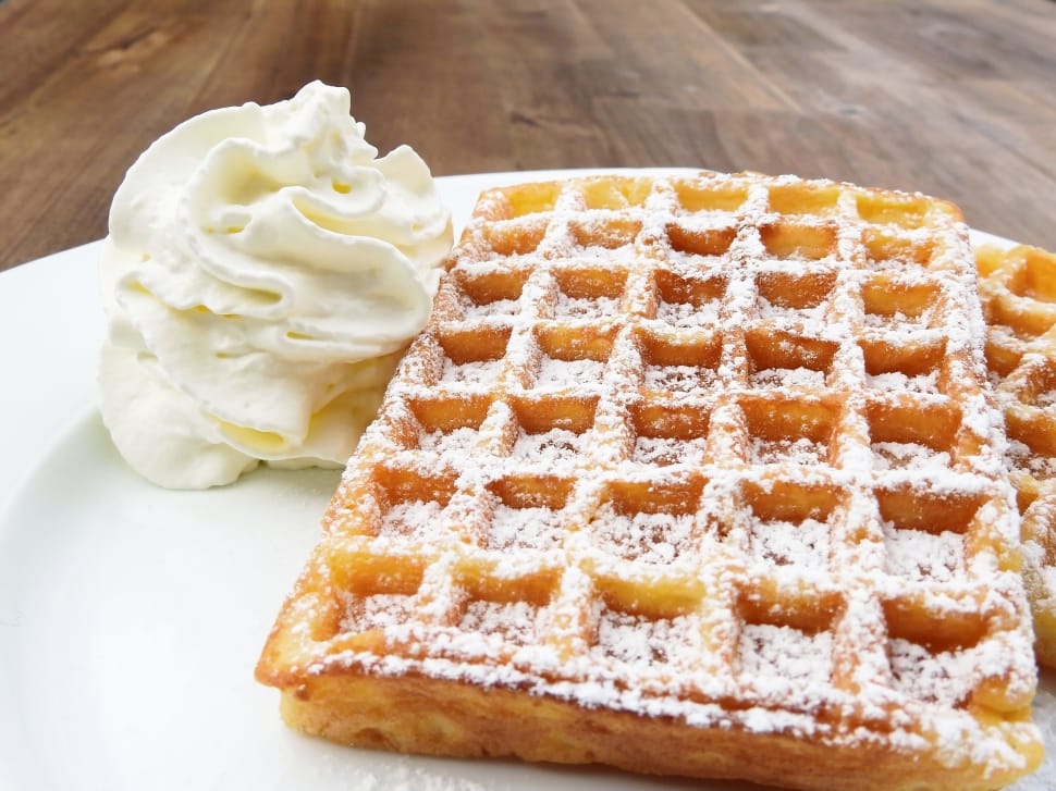 belgian waffle with cream preview