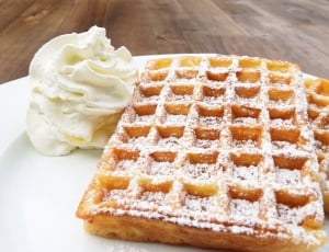 belgian waffle with cream thumbnail
