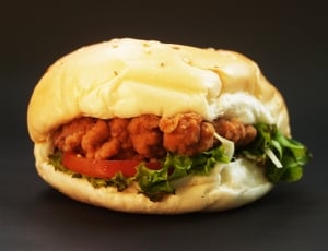 chicken burger with lettuce thumbnail