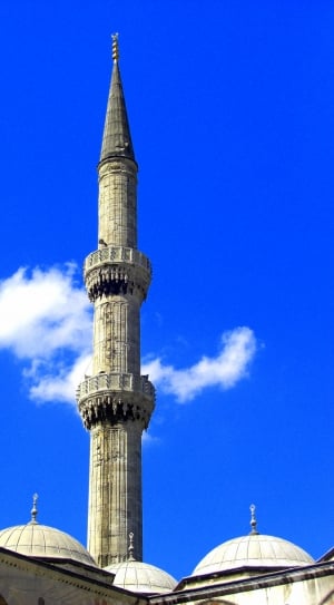 Cloud, Blue, Sky, Mosque, Minaret, architecture, blue thumbnail