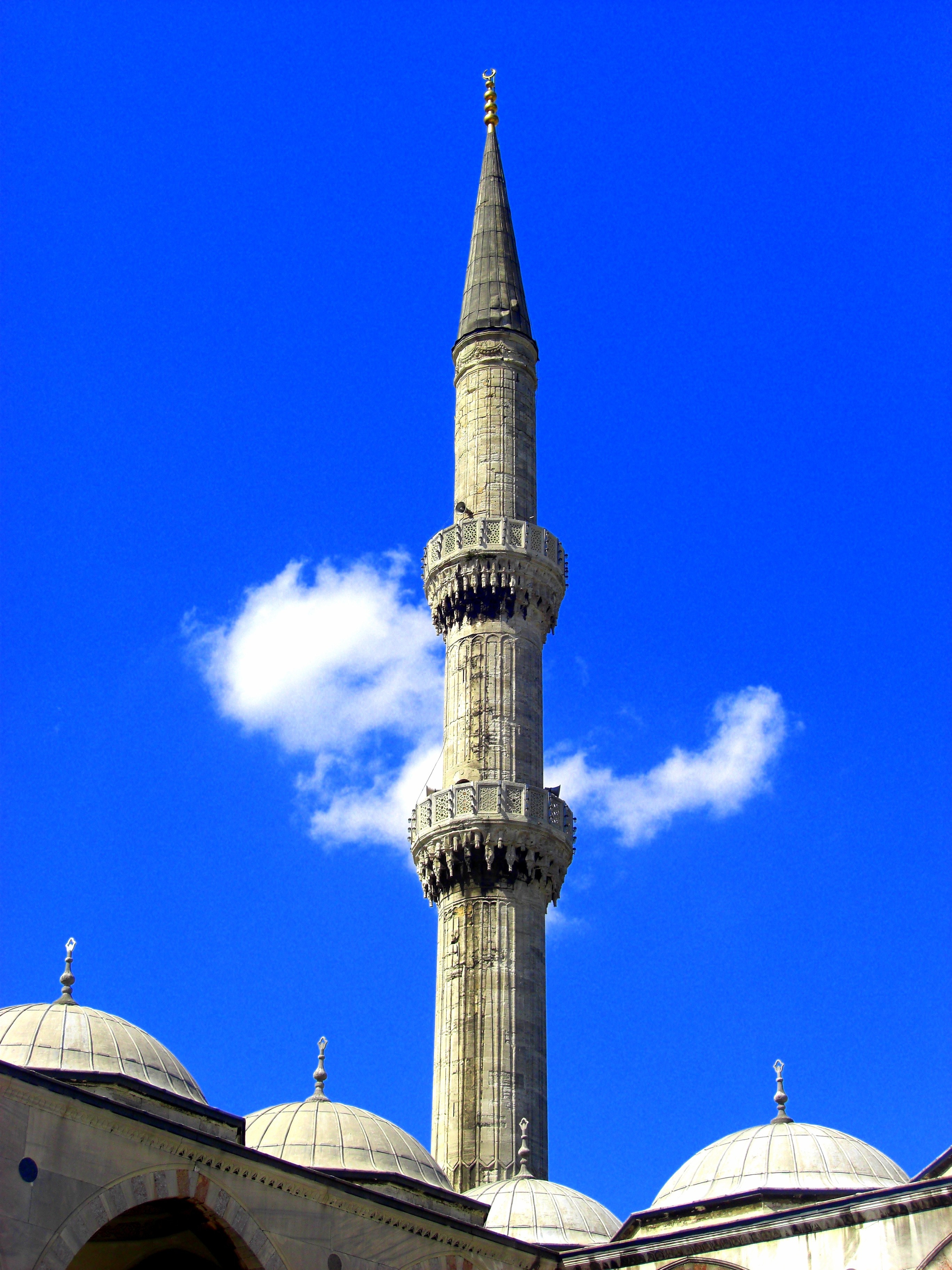 Cloud, Blue, Sky, Mosque, Minaret, architecture, blue