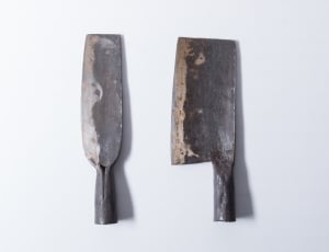two silver steel chef's knife thumbnail