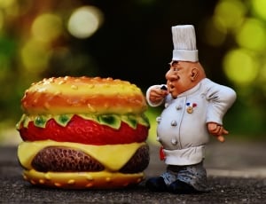 hamburger plastic toy with chef thumbnail