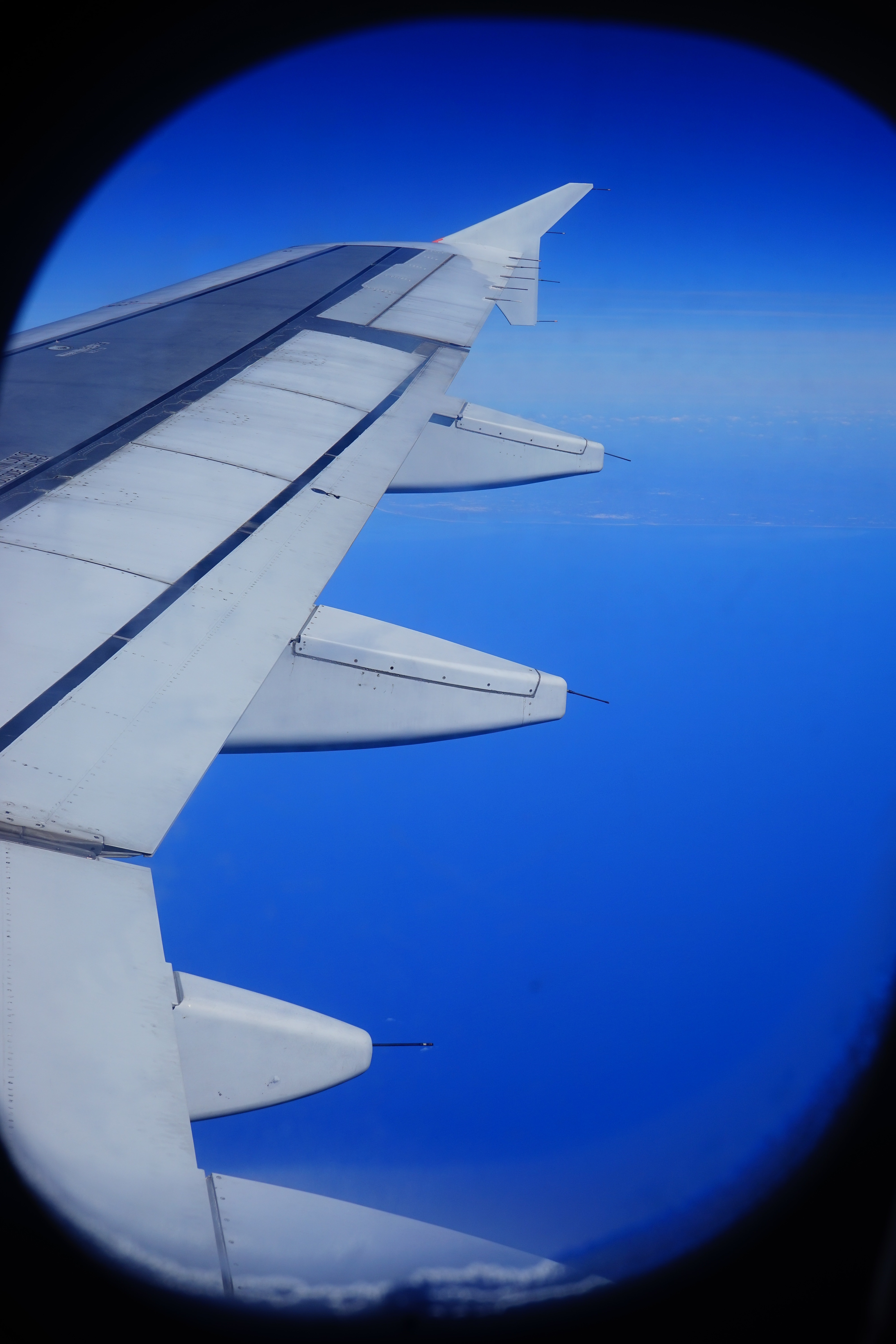 right airplane wing photography