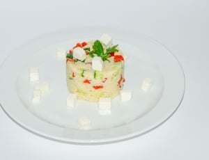 fried rice with celery top  with cheese garnish thumbnail