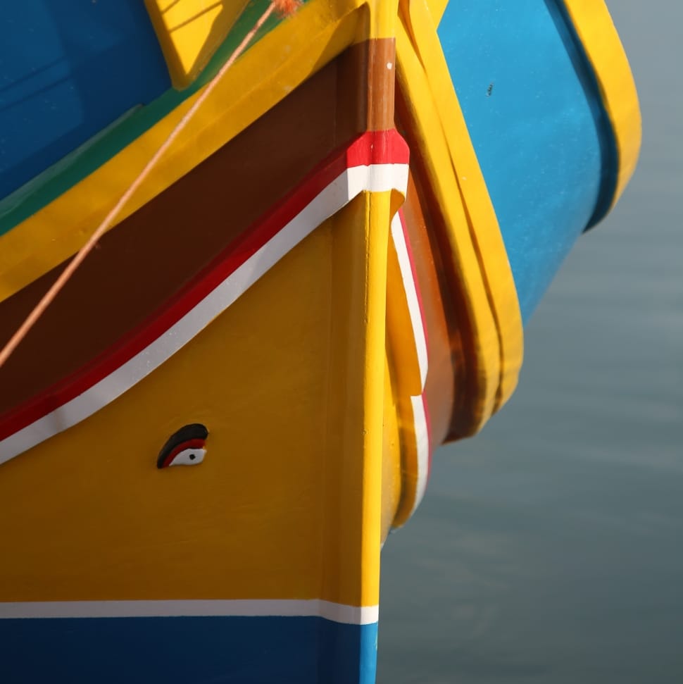 Boat, Sea, yellow, close-up preview