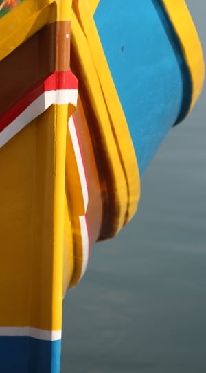 Boat, Sea, yellow, close-up thumbnail