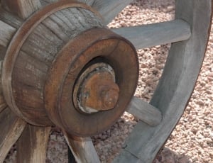 brown wooden wheel carriage thumbnail
