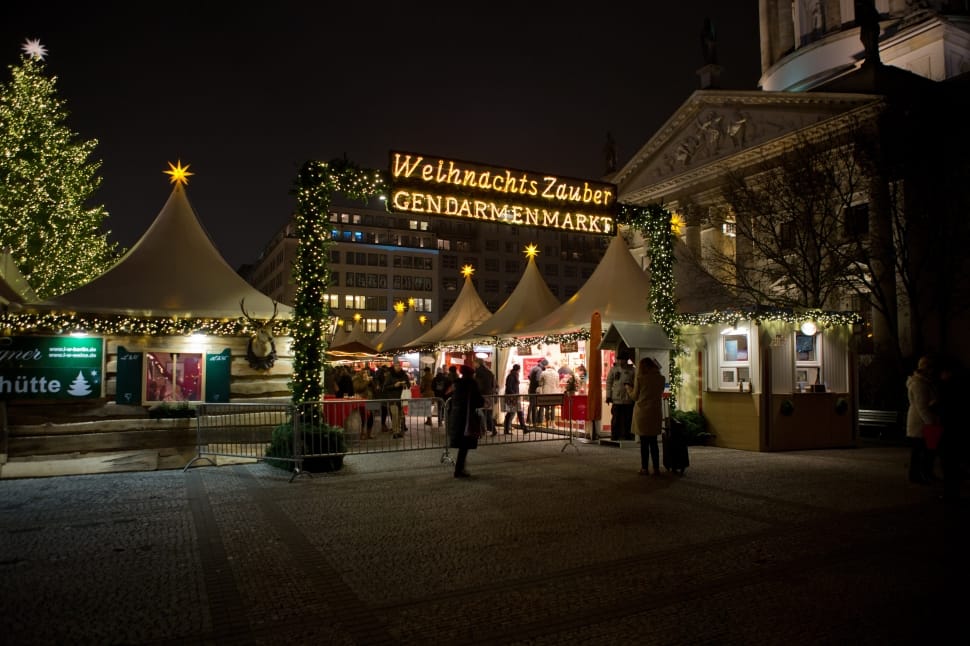 Gendarmenmarkt, Weihnachts Zauber, night, illuminated preview