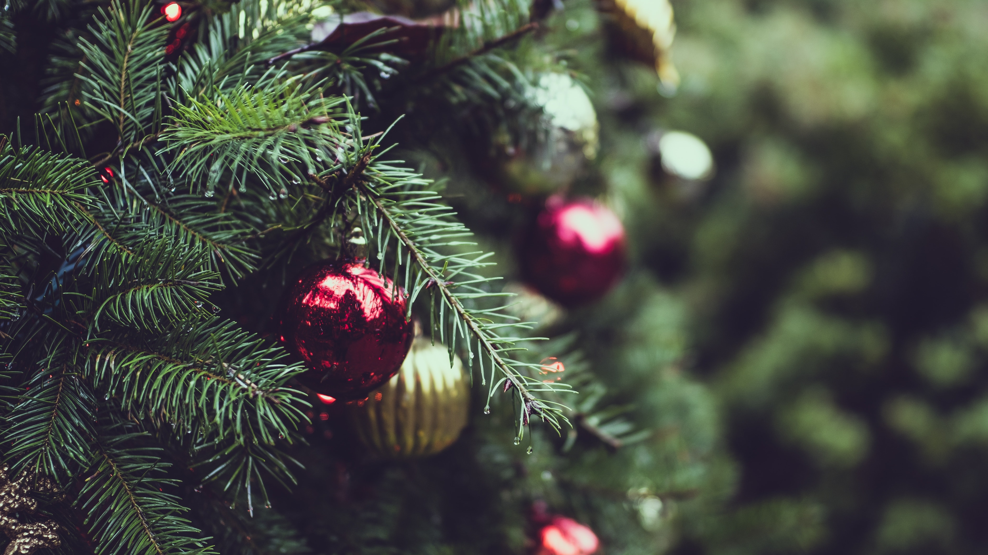 christmas tree with christmas ornaments