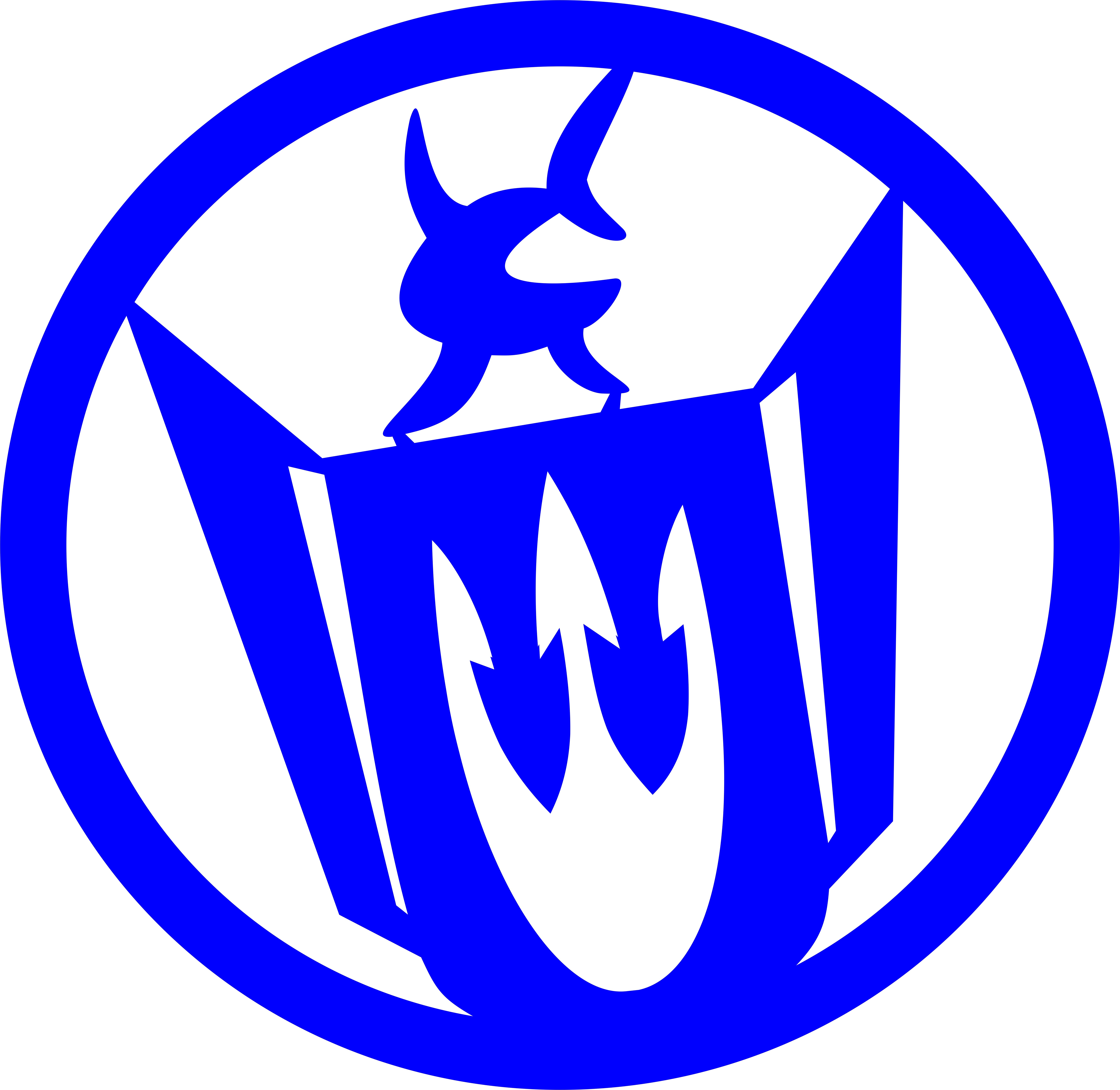 blue and white logo