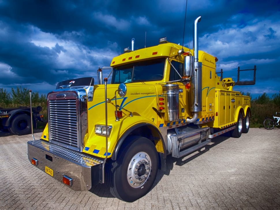 yellow heavy truck preview