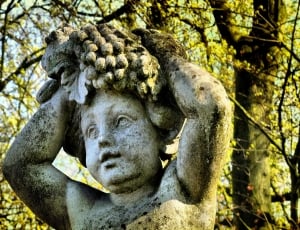 close up photography of concrete statue during daytime thumbnail