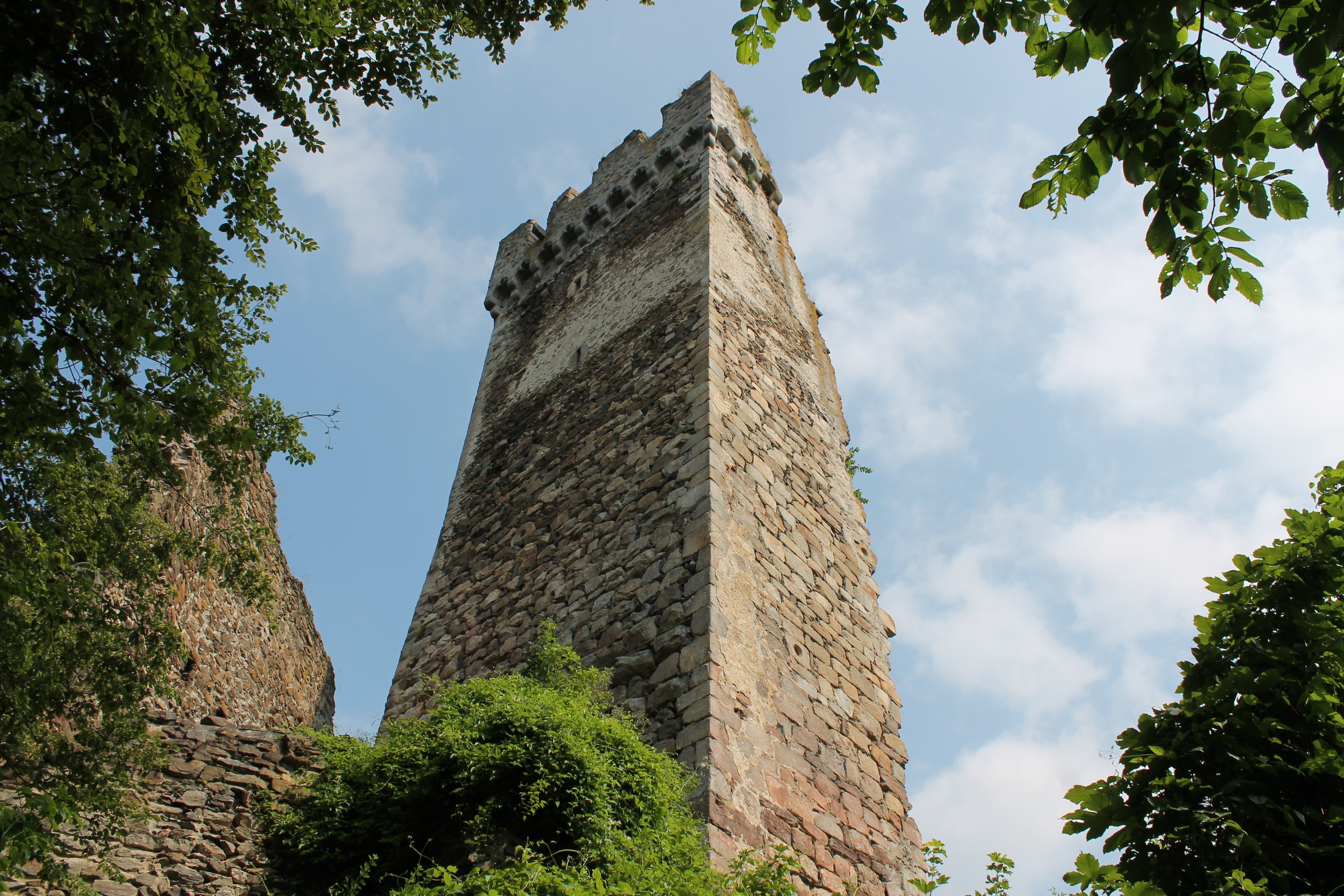 gray and brown bricked wall tower