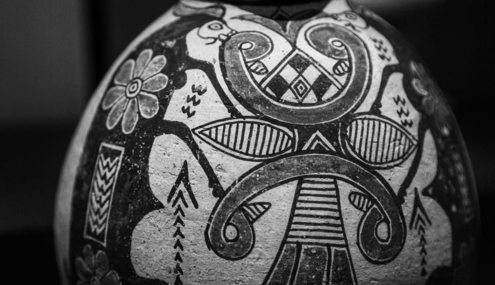 black and white ceramic vase preview