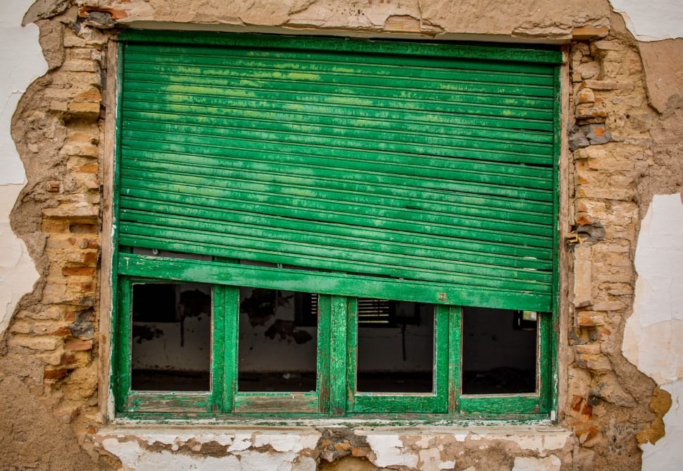 green wooden window frame panel preview