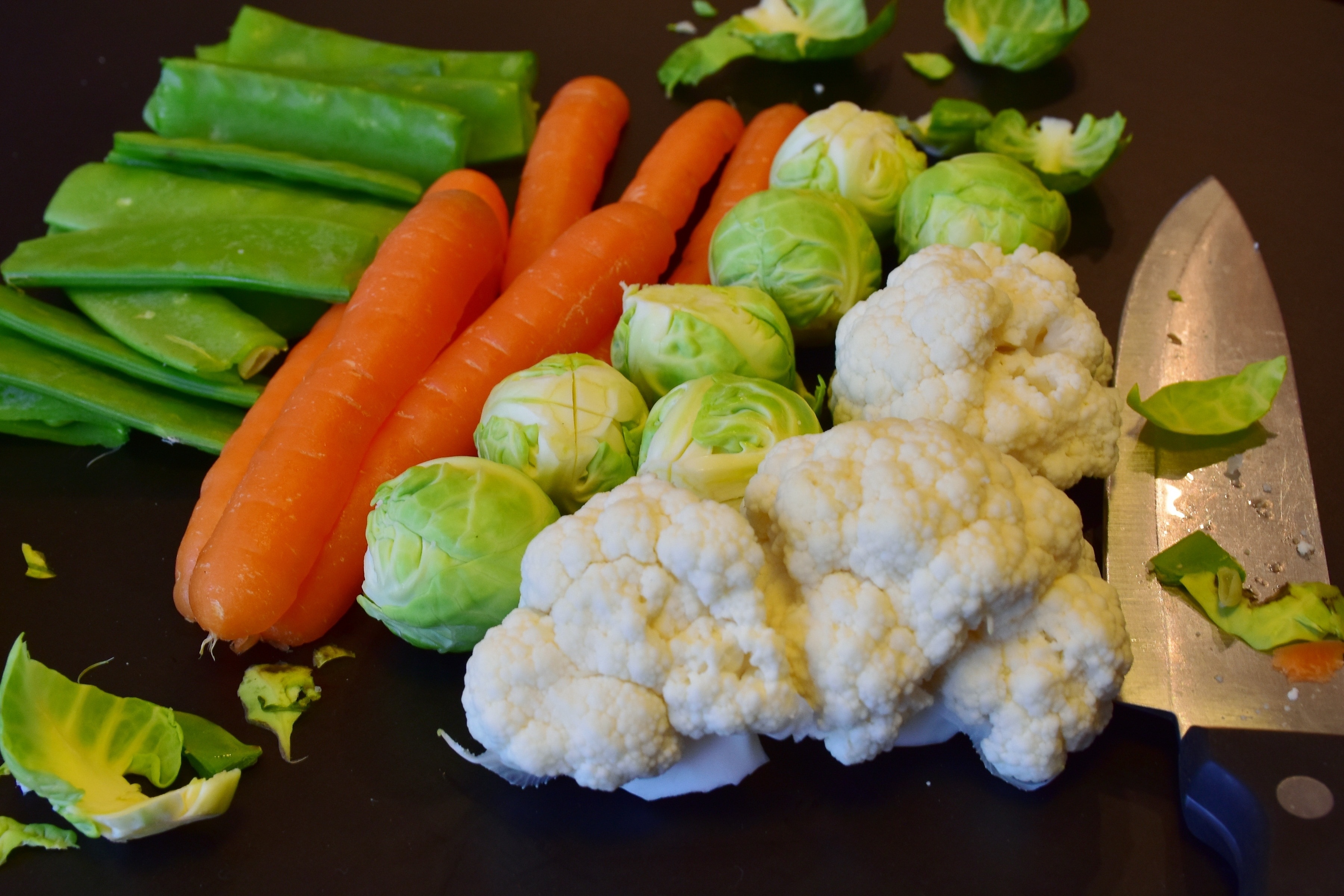 Vegetables, Carrots, Cauliflower, Raw, vegetable, food and drink