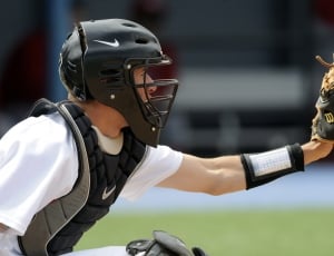 black baseball helmet thumbnail