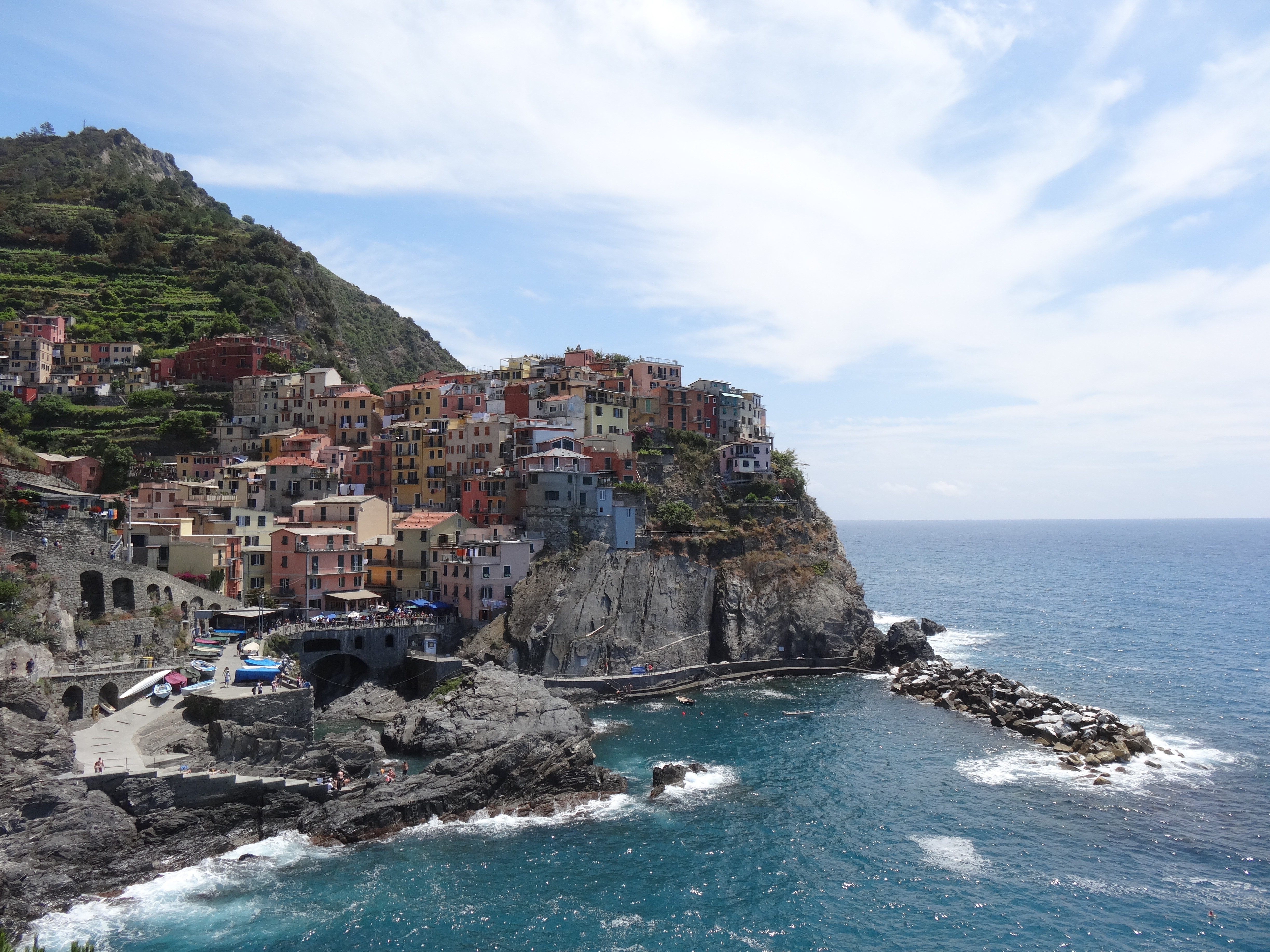 Liguria, Cinque Terre, Manarola, Italy, sea, rock - object