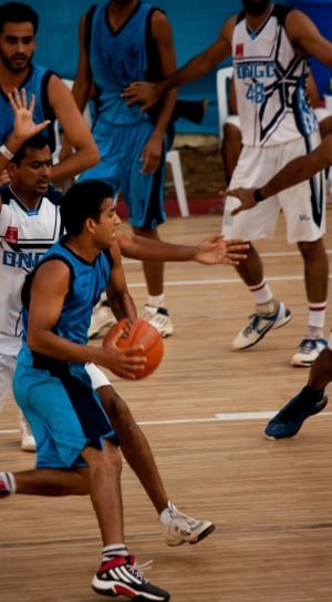 men's blue and black basketball jersey set thumbnail