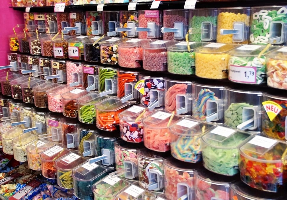 Candy, Sugar Confectionery, Sweet, retail, large group of objects preview