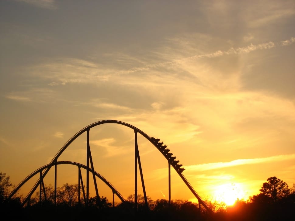 Sunset, Coaster, Roller Coaster, Ride, sunset, sky preview