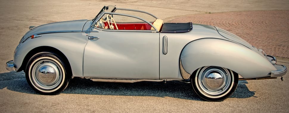 silver vintage roadster preview