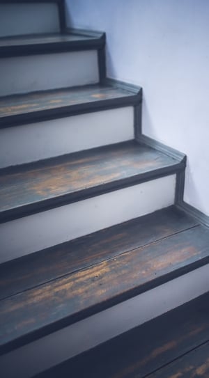 brown and white wooden stairs thumbnail
