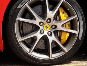 grey ferrari multi spoke wheel with tire thumbnail