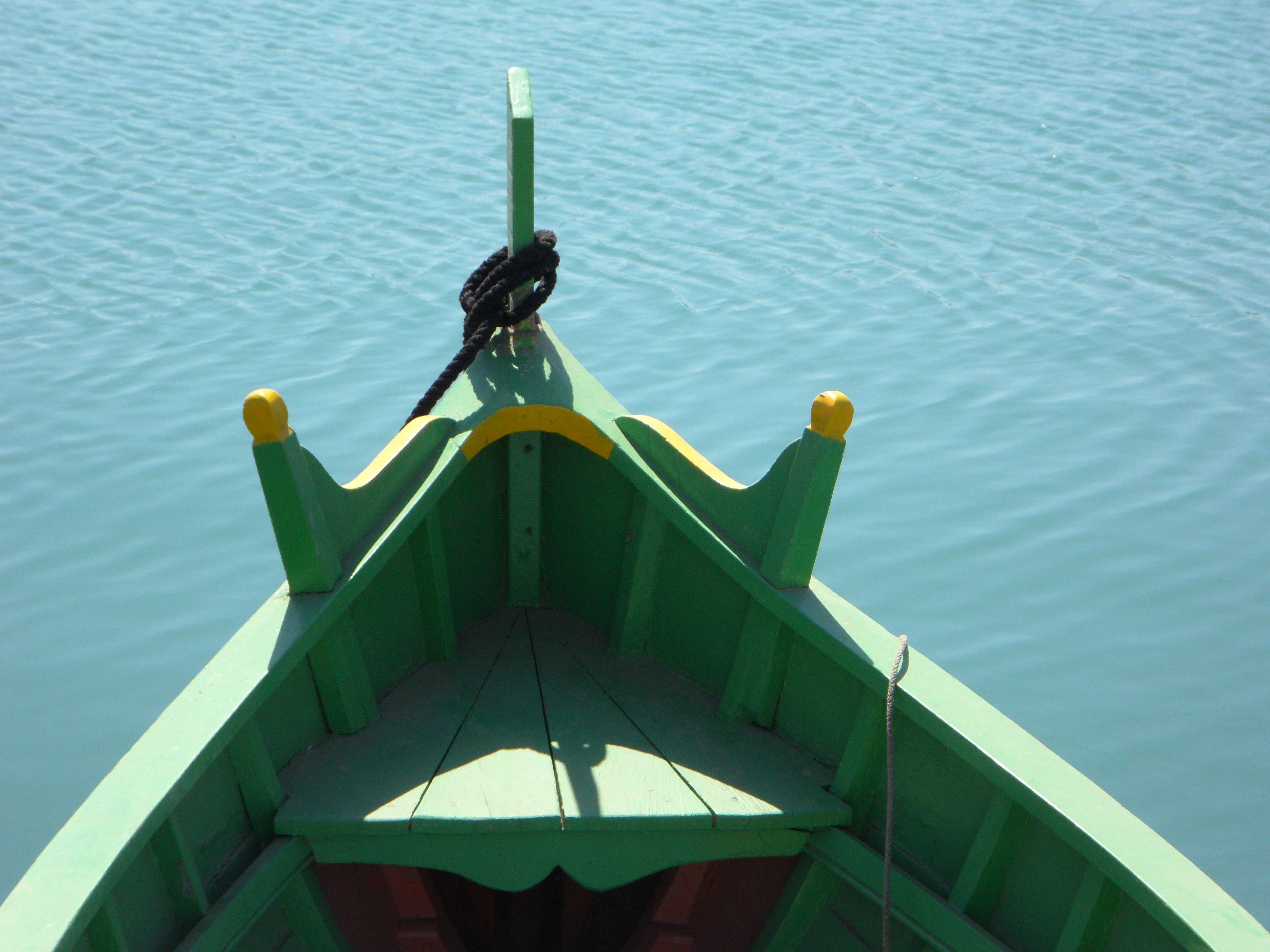 green row boat