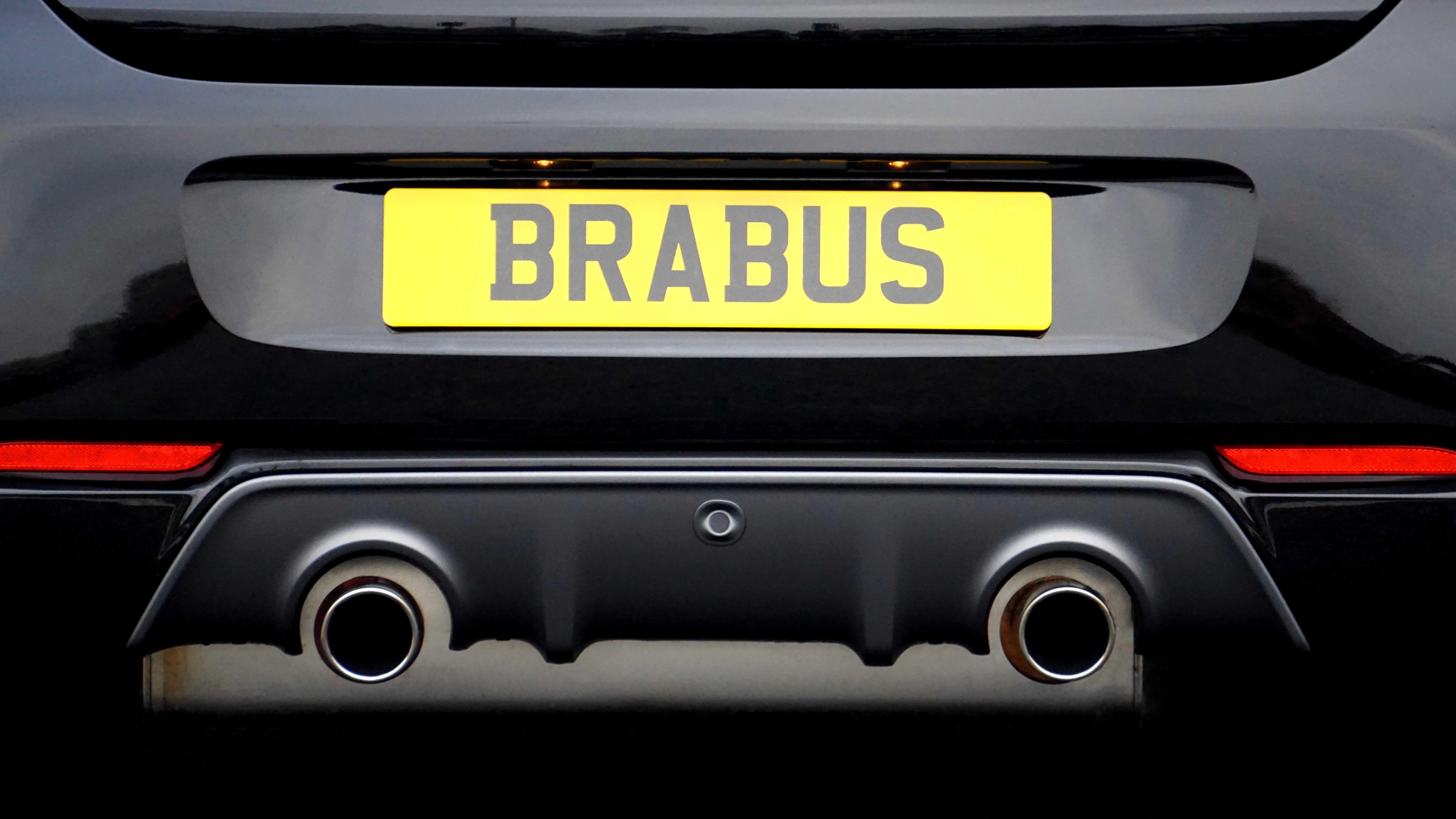 black brabus plate car