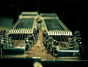 Twenty Strings, Steel-Guitar, Macro, music, musical instrument thumbnail