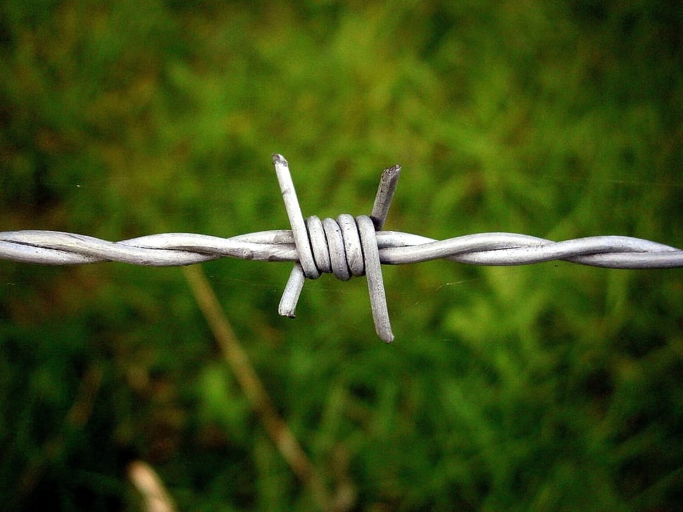 gray steel barbed wire preview