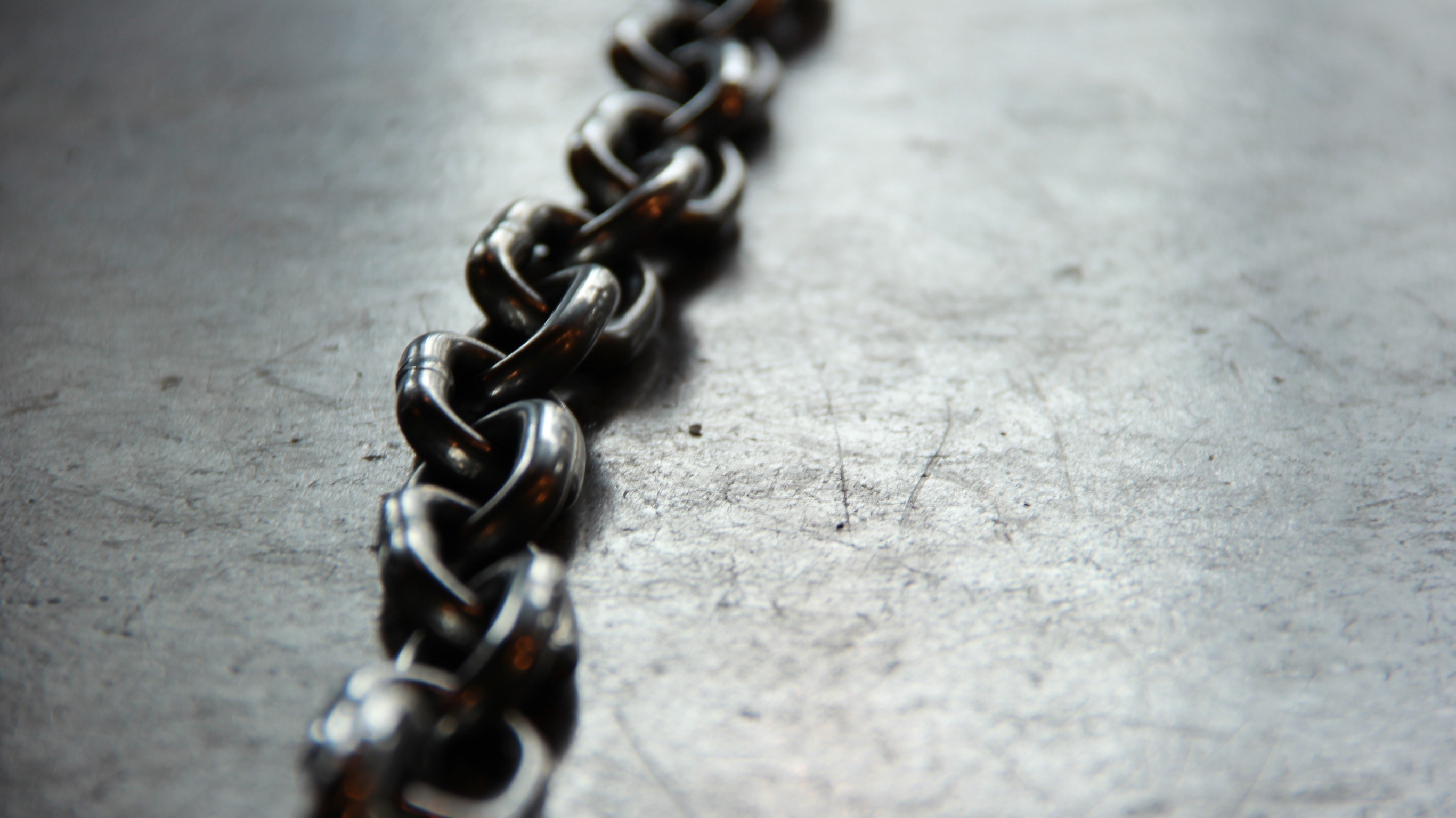 gray metal chain