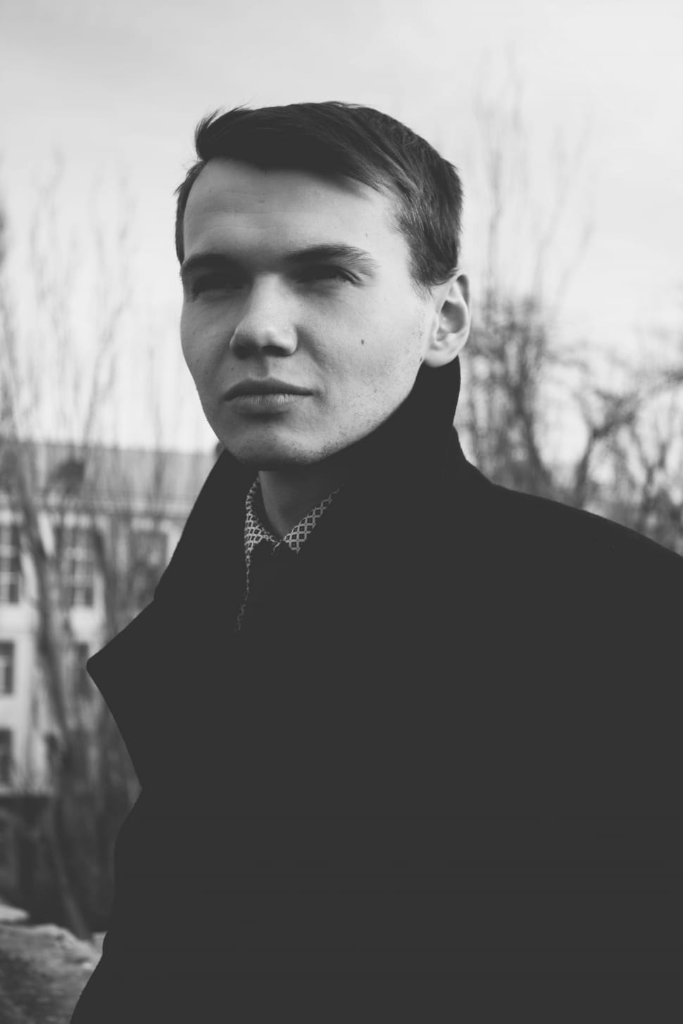 man in black coat preview