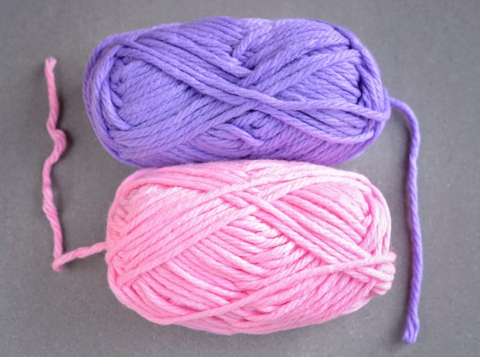 purple and pink yarns preview