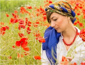 Flower, Nature, Red, Poppy, Summer, only women, one woman only thumbnail
