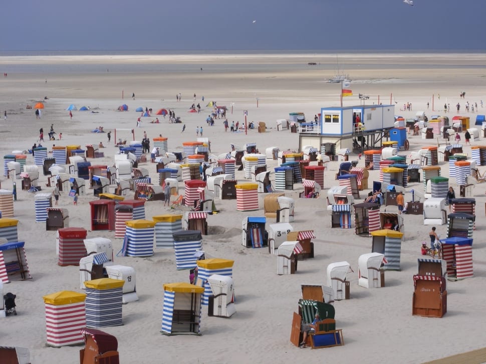 Summer, Holiday, Borkum, Clubs, Beach, large group of objects, outdoors preview