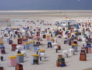 Summer, Holiday, Borkum, Clubs, Beach, large group of objects, outdoors thumbnail