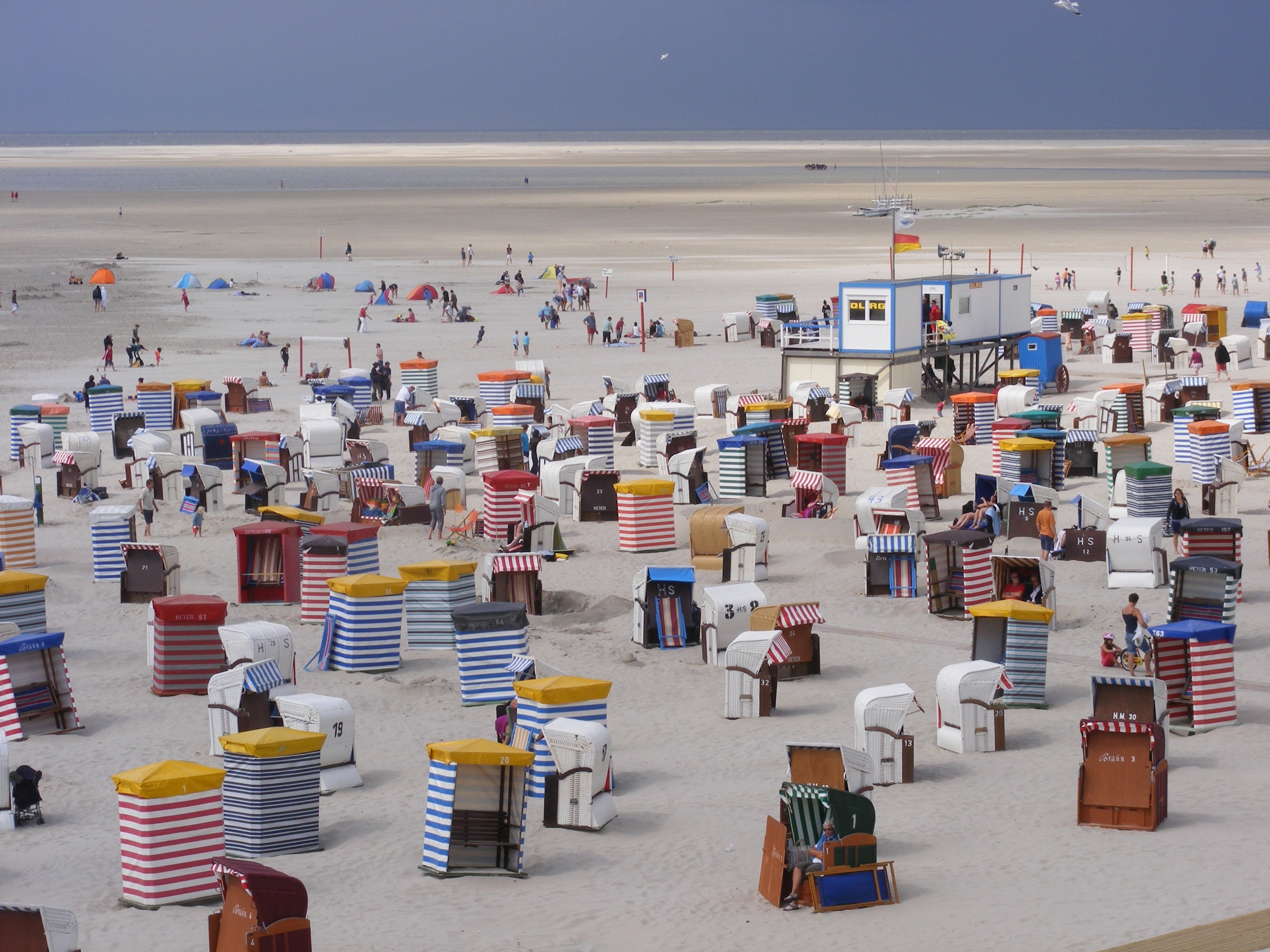 Summer, Holiday, Borkum, Clubs, Beach, large group of objects, outdoors
