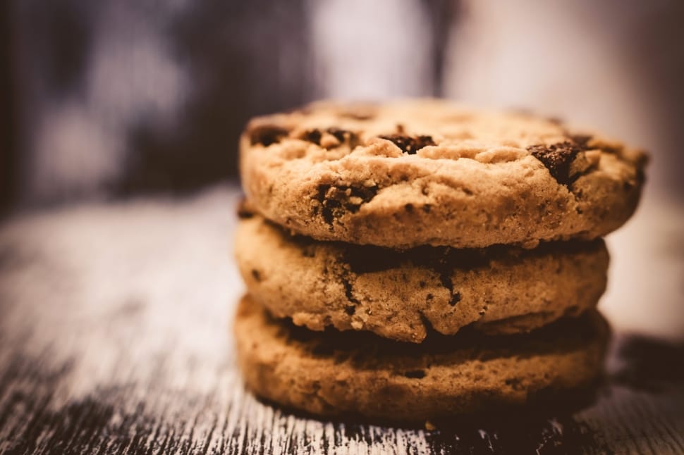shallow focus photography of three cookies preview